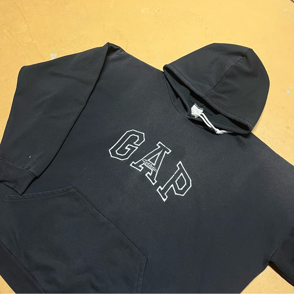 Vintage 90’s Gap Black Single Stitch Hoodie Baggy XL - Picture 2 of 5